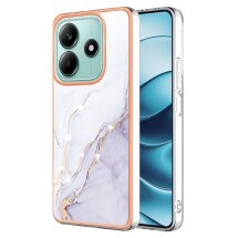 Защитный чехол Deexe Marble Style для Xiaomi Redmi Note 14 5G - White: фото 1 из 6