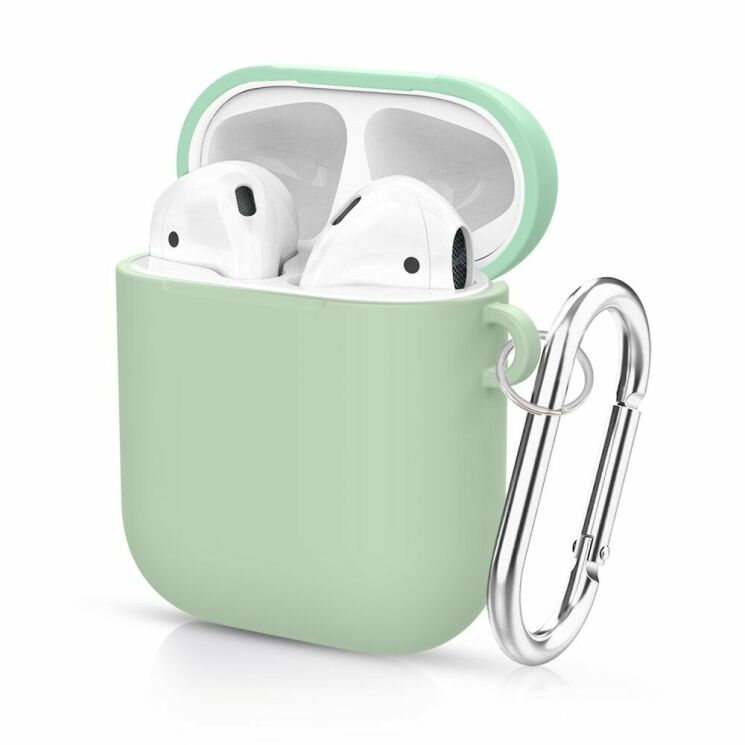 Защитный чехол Deexe Matte Case для Apple AirPods 1 / 2 - Green: фото 1 из 6