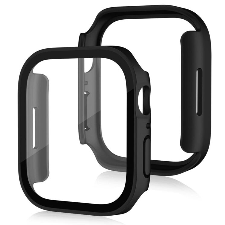 Захисний чохол Deexe Matte Fit для Apple Watch 45 mm (7 / 8 / 9 Series) - Black: фото 2 з 5
