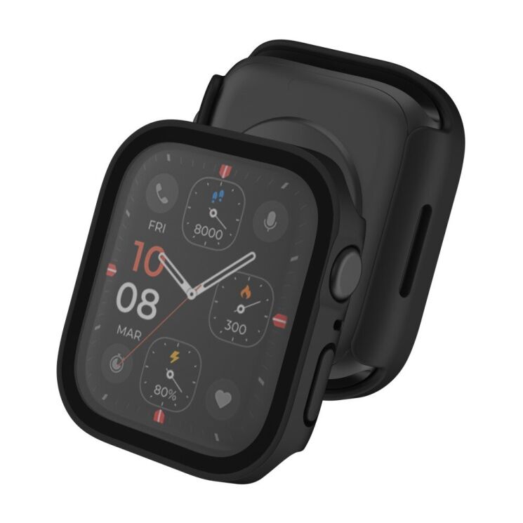 Захисний чохол Deexe Matte Fit для Apple Watch 45 mm (7 / 8 / 9 Series) - Black: фото 5 з 5