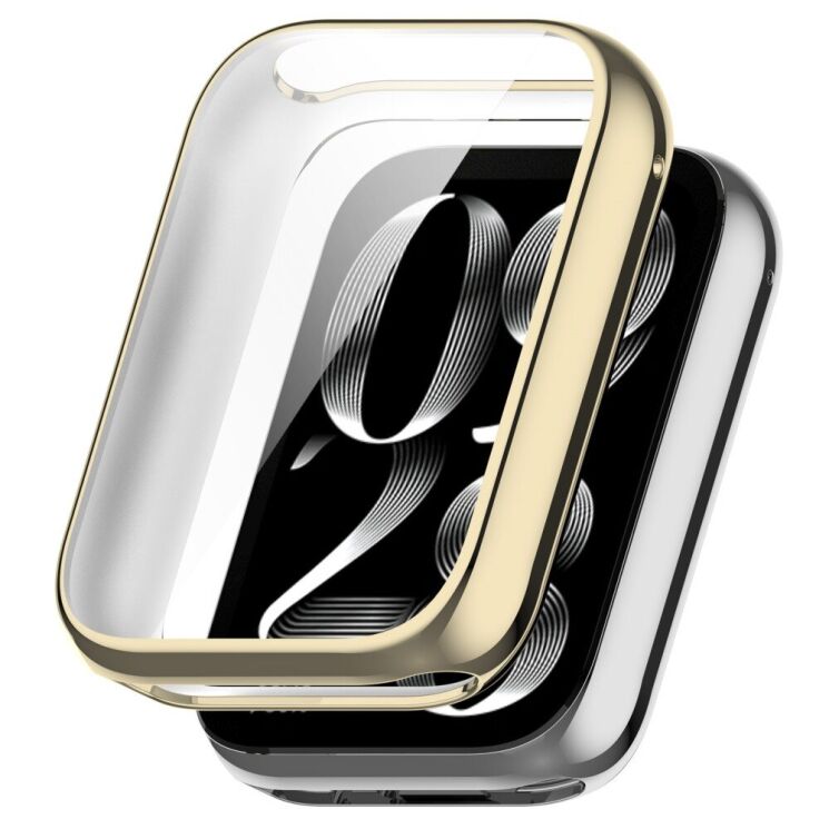 Защитный чехол Deexe Protective Frame для Xiaomi Mi Smart Band 9 Pro - Light Gold: фото 1 из 8