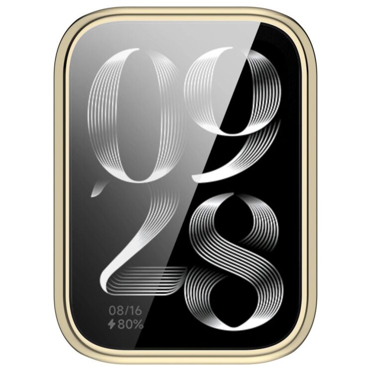 Защитный чехол Deexe Protective Frame для Xiaomi Mi Smart Band 9 Pro - Light Gold: фото 6 из 8
