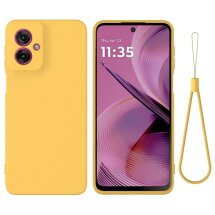 Захисний чохол Deexe Silicone Case для Motorola Moto G55 - Yellow: фото 1 з 8