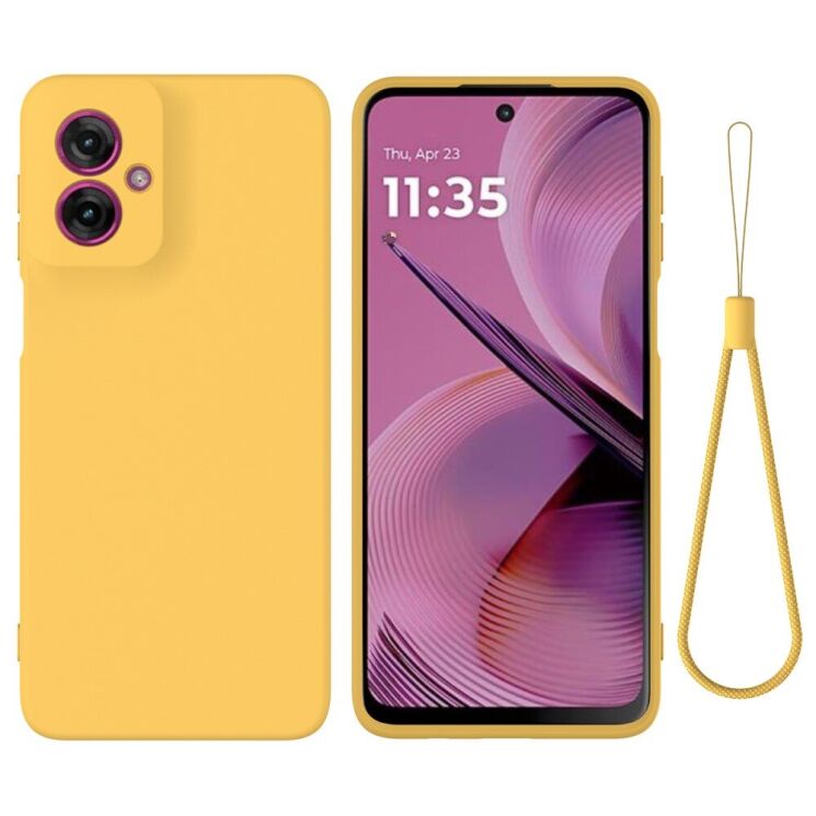Захисний чохол Deexe Silicone Case для Motorola Moto G55 - Yellow: фото 1 з 8