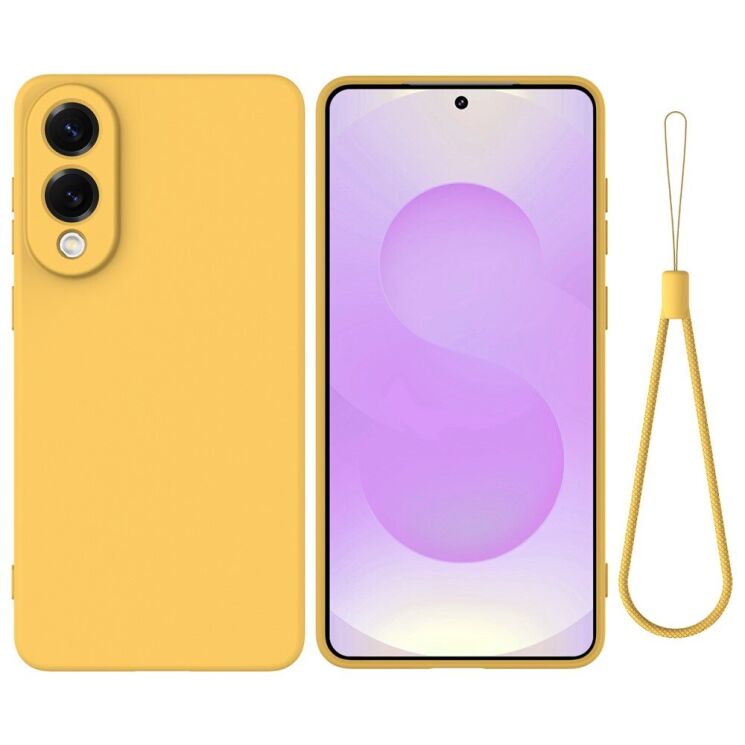 Защитный чехол Deexe Silicone Case для Samsung Galaxy S25 Edge (S937) - Yellow: фото 1 из 9