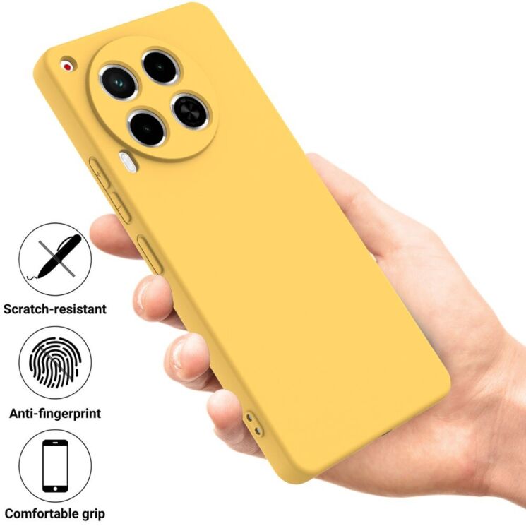 Защитный чехол Deexe Silicone Case для TECNO Camon 30 (CL6) - Yellow: фото 2 из 8