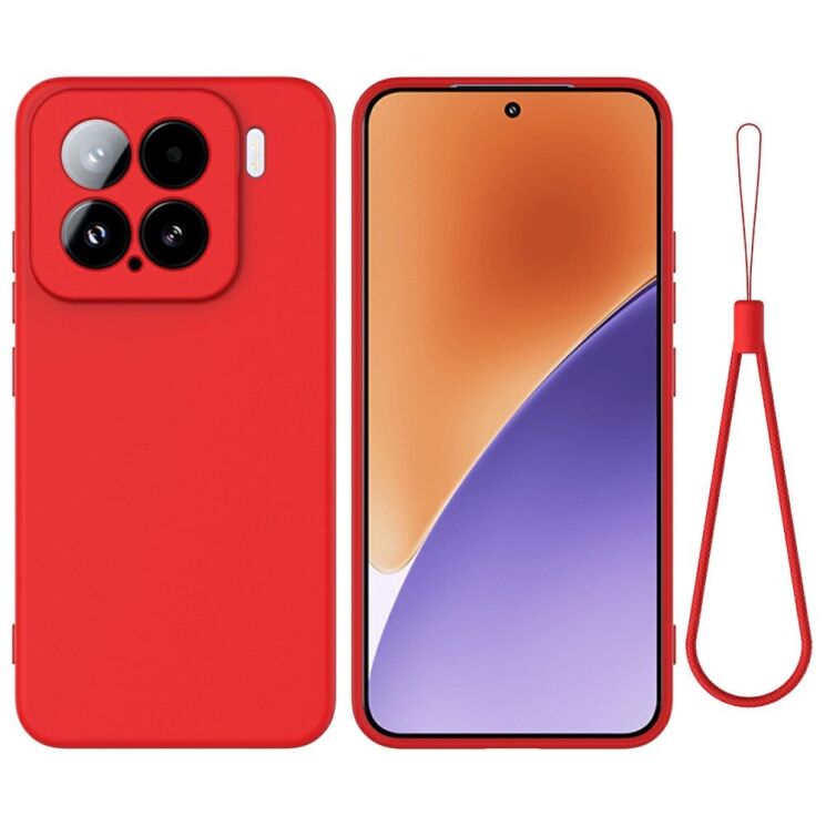 Защитный чехол Deexe Silicone Case для Xiaomi 15 - Red: фото 1 из 8