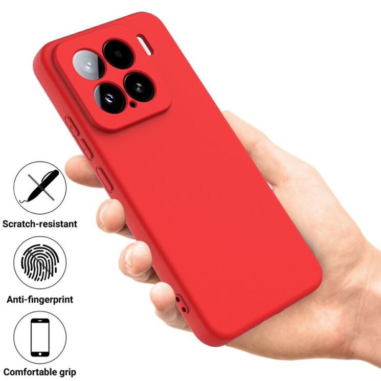 Защитный чехол Deexe Silicone Case для Xiaomi 15 - Red: фото 3 из 8
