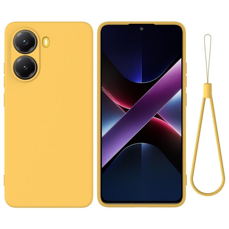 Захисний чохол Deexe Silicone Case для Xiaomi Poco X7 Pro - Yellow: фото 1 з 9