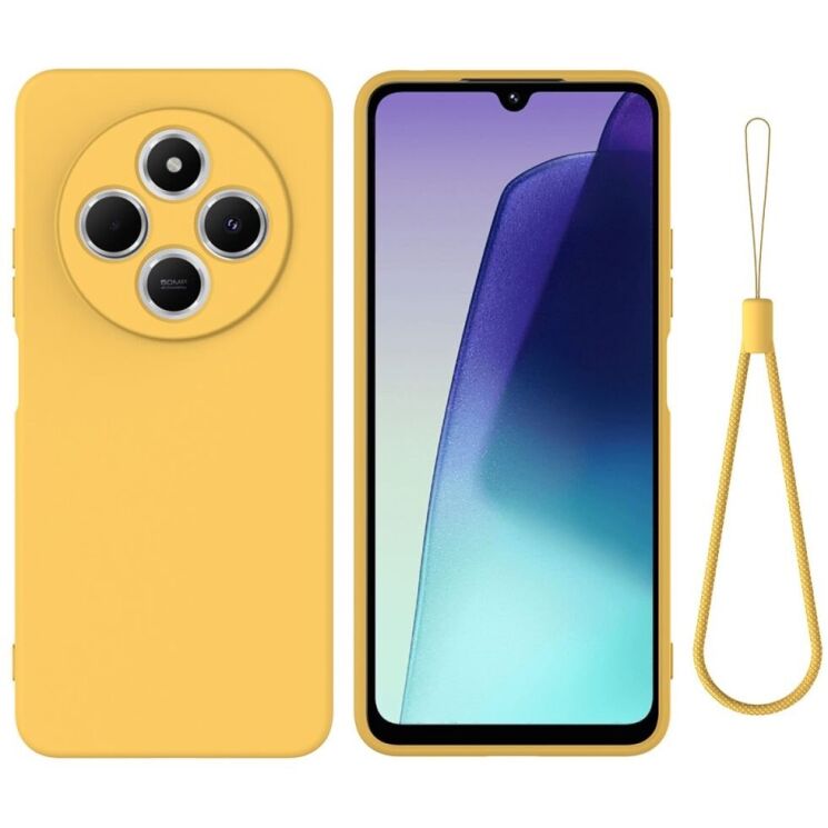Защитный чехол Deexe Silicone Case для Xiaomi Redmi 14C / Redmi A4 5G / Poco C75 - Yellow: фото 1 из 8