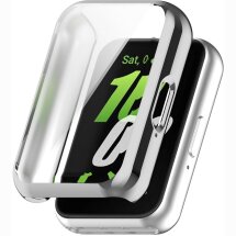 Защитный чехол Deexe Silicone Frame для Huawei Band 11 - Silver: фото 1 из 1