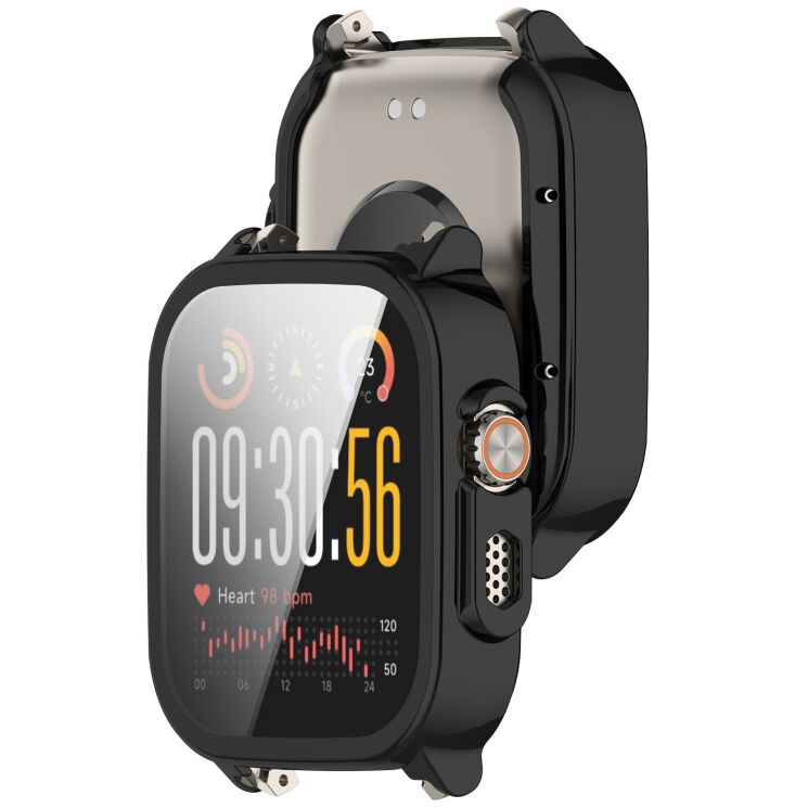 Защитный чехол Deexe Silicone Frame для Realme Watch 5 - Black: фото 6 из 7