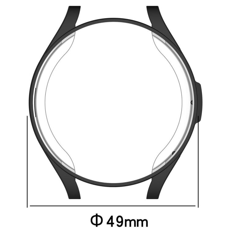 Захисний чохол Deexe Silicone Frame для Samsung Galaxy Watch 6 Classic (47mm) - Black: фото 8 з 8