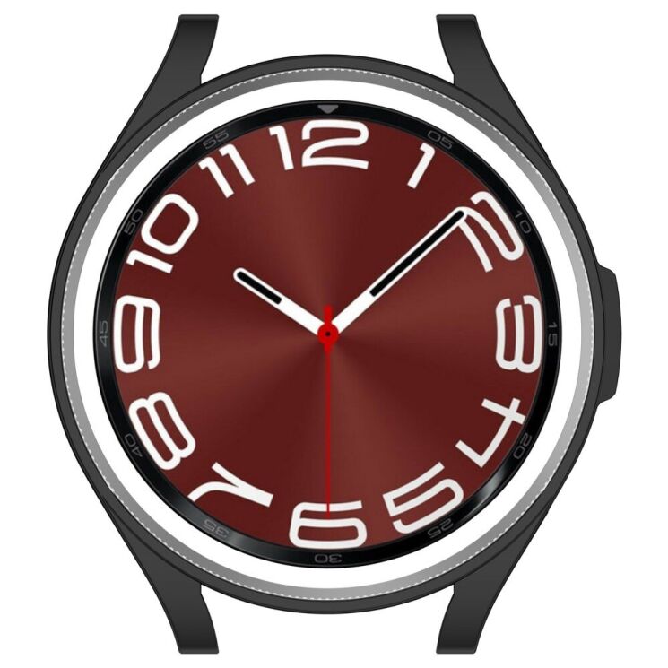 Захисний чохол Deexe Silicone Frame для Samsung Galaxy Watch 6 Classic (47mm) - Black: фото 6 з 8