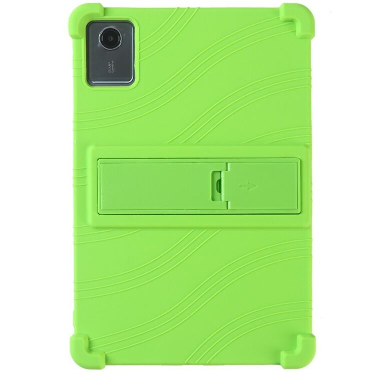 Захисний чохол Deexe Silicone Kickstand для Lenovo Tab K11 Gen 2 / Idea Tab (TB336) - Green: фото 2 з 10
