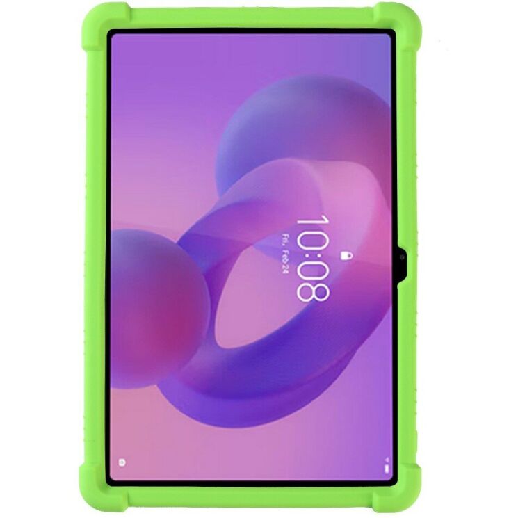 Захисний чохол Deexe Silicone Kickstand для Lenovo Tab K11 Gen 2 / Idea Tab (TB336) - Green: фото 3 з 10