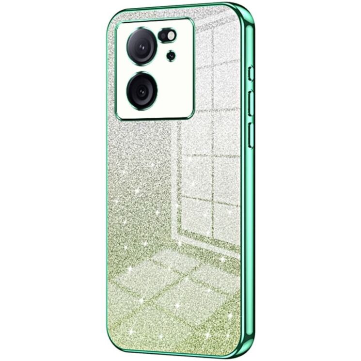 Защитный чехол Deexe Sparkles Cover для Xiaomi 13T / 13T Pro - Green: фото 1 из 7