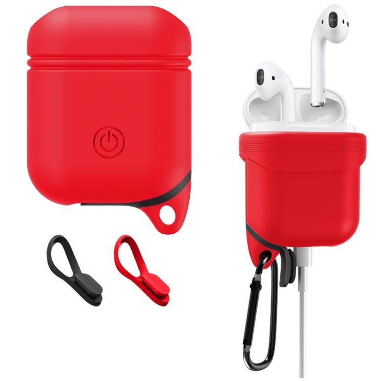 Защитный чехол Deexe Waterproof Case для Apple AirPods 1 / 2 - Red: фото 1 из 14