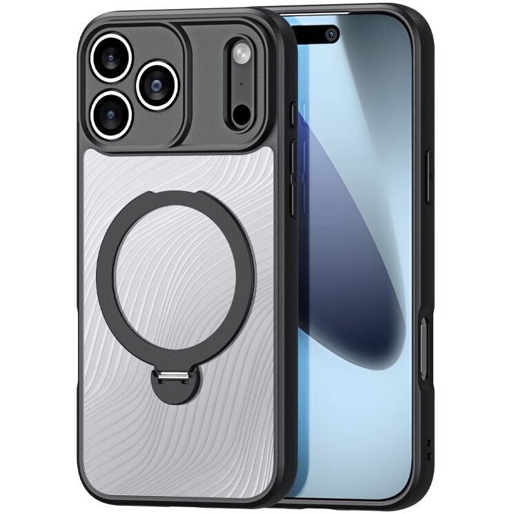 Защитный чехол DUX DUCIS Aimo Mag Series with Folding Stand для Apple iPhone 17 Pro Max - Black: фото 1 из 9