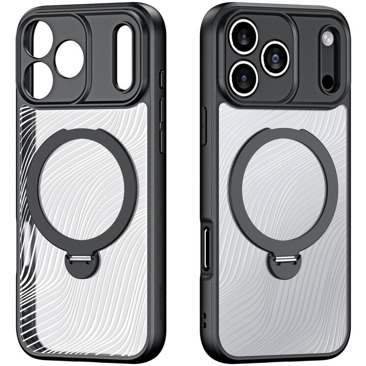 Защитный чехол DUX DUCIS Aimo Mag Series with Folding Stand для Apple iPhone 17 Pro Max - Black: фото 2 из 9