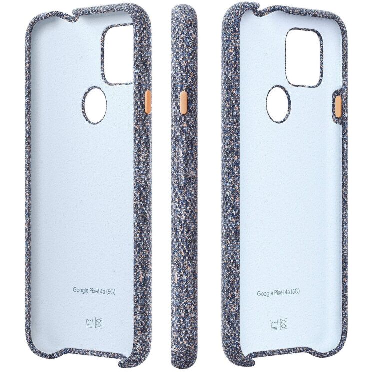 Защитный чехол Fabric Case для Google Pixel 4a 5G - Blue Confetti: фото 5 из 5