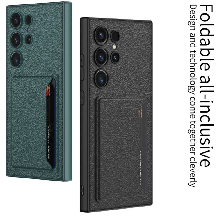 Защитный чехол GKK Magnetic Holder для Samsung Galaxy S24 Ultra - Midnight Green: фото 2 из 12