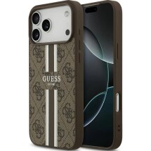 Защитный чехол Guess 4G Printed Stripes MagSafe для iPhone 17 Pro Max (GUHMP17XP4RPSW) - Brown: фото 1 из 9