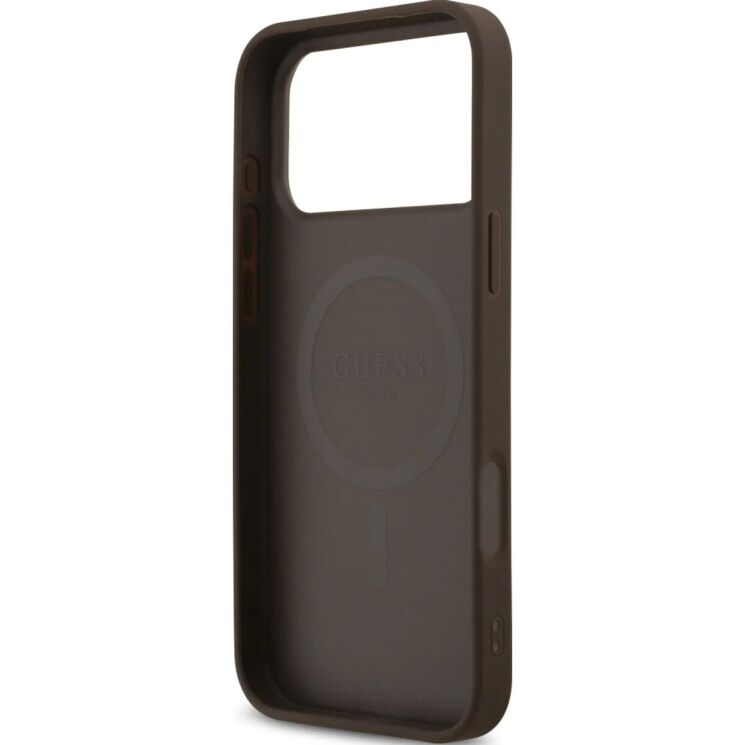Защитный чехол Guess 4G Printed Stripes MagSafe для iPhone 17 Pro Max (GUHMP17XP4RPSW) - Brown: фото 7 из 9