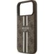 Защитный чехол Guess 4G Printed Stripes MagSafe для iPhone 17 Pro Max (GUHMP17XP4RPSW) - Brown (402879Z). Фото 6 из 9