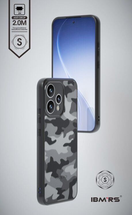 Захисний чохол IBMRS Military для OPPO Reno 15 - Grid Camouflage: фото 2 з 7