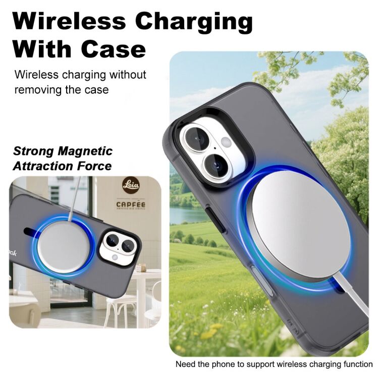 Защитный чехол IMAK Candy Series Magnetic для Apple iPhone 17 - Black: фото 2 из 6