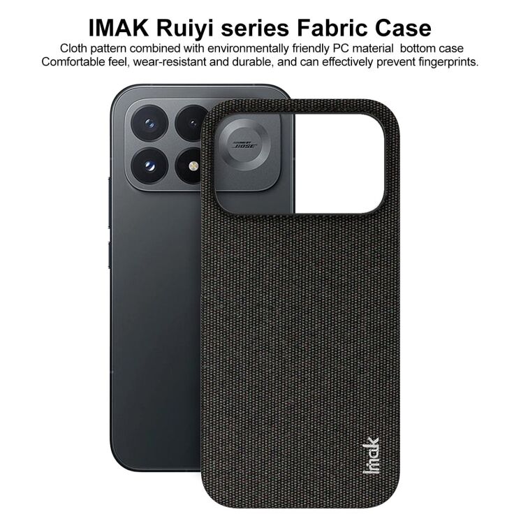 Защитный чехол IMAK Fabric Case для Xiaomi Poco F9 Pro - Black (429126B) Защитный чехол IMAK Fabric Case для Xiaomi Poco F9 Pro - Black: фото 4 из 8
