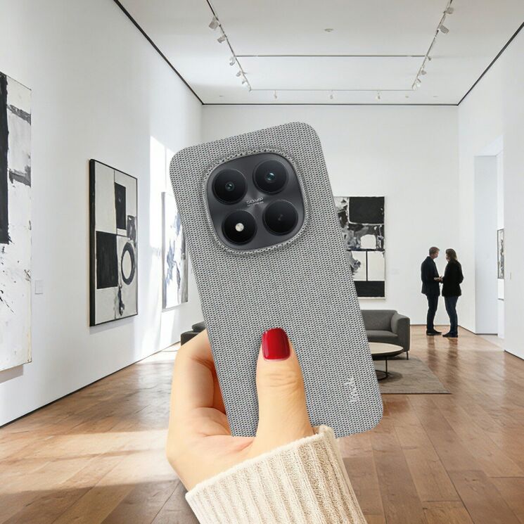 Захисний чохол IMAK Fabric Case для Xiaomi Redmi Note 15 Pro 5G - Dark Grey: фото 7 з 8