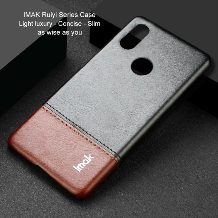 Защитный чехол IMAK Leather Series для Xiaomi Mi 8 SE - Black / Brown: фото 2 из 5