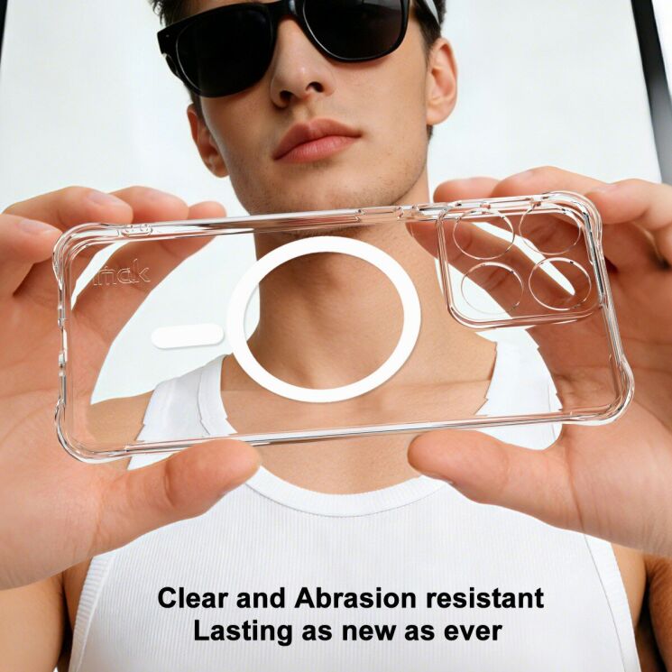 Защитный чехол IMAK Space Shield MagSafe для Motorola Edge 70 Fusion - Transparent: фото 4 из 10