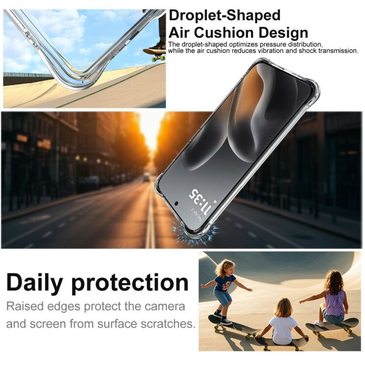 Защитный чехол IMAK Space Shield MagSafe для Motorola Edge 70 Fusion - Transparent: фото 7 из 10