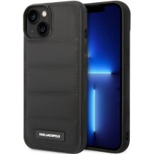Защитный чехол Karl Lagerfeld Quilted Puffy Metal Logo для Apple iPhone 15 - Black: фото 1 из 7