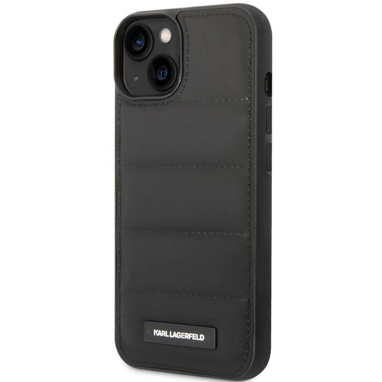 Защитный чехол Karl Lagerfeld Quilted Puffy Metal Logo для Apple iPhone 15 - Black: фото 3 из 7