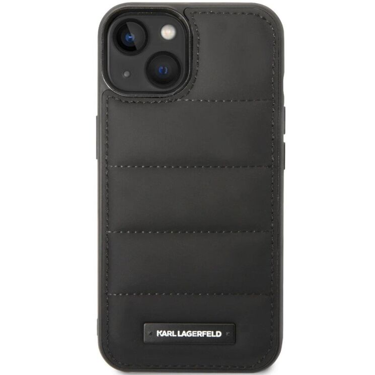 Защитный чехол Karl Lagerfeld Quilted Puffy Metal Logo для Apple iPhone 15 - Black: фото 2 из 7