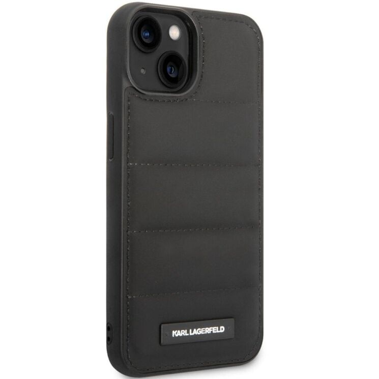 Защитный чехол Karl Lagerfeld Quilted Puffy Metal Logo для Apple iPhone 15 - Black: фото 5 из 7