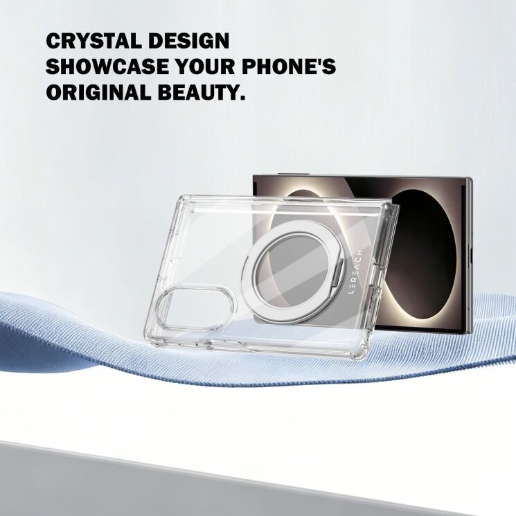 Защитный чехол LEREACH TOC Crystal MagStand для Samsung Galaxy Fold 8 - Transparent: фото 12 из 15