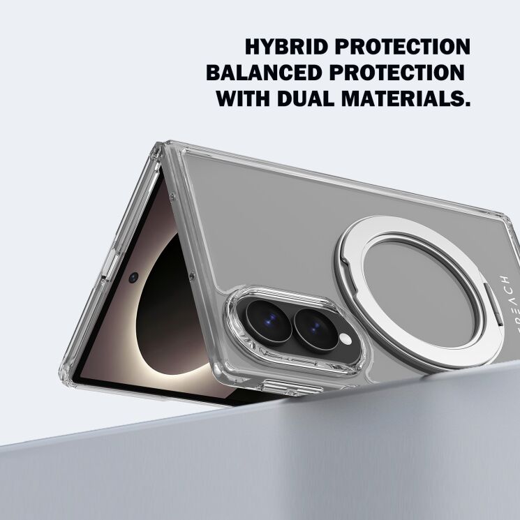 Защитный чехол LEREACH TOC Crystal MagStand для Samsung Galaxy Fold 8 - Transparent: фото 13 из 15