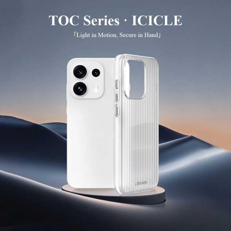 Защитный чехол LEREACH TOC Series для OPPO Reno 16 / 16 Pro - White: фото 4 из 10