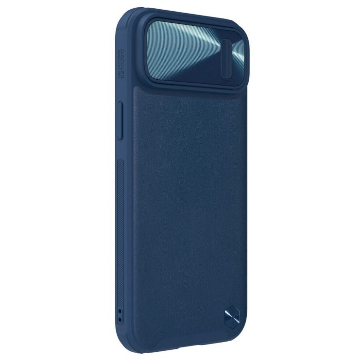 Защитный чехол NILLKIN CamShield Leather Case для Apple iPhone 14 - Blue: фото 4 из 15