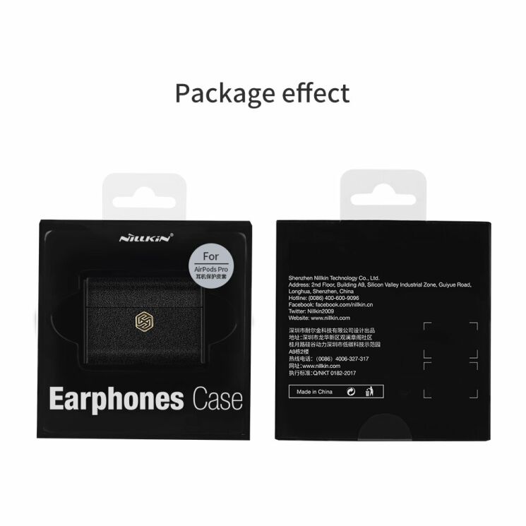 Захисний чохол NILLKIN Leather Case для Apple AirPods Pro - Black: фото 14 з 14