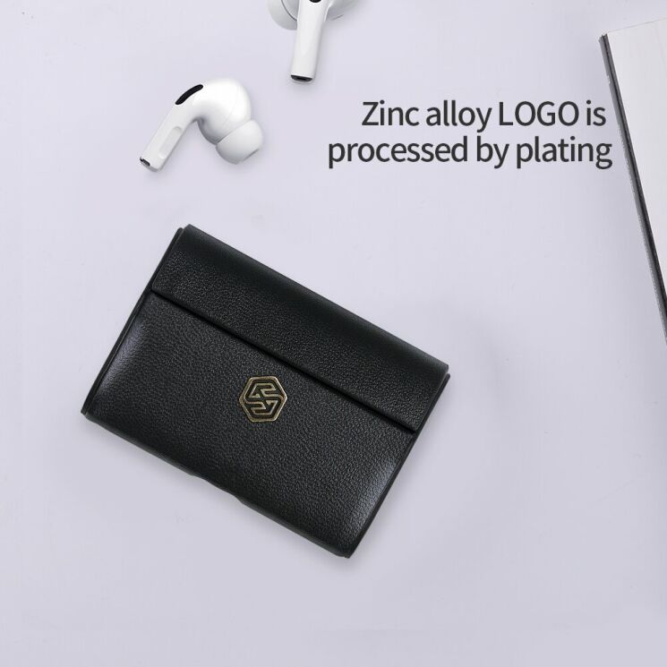 Захисний чохол NILLKIN Leather Case для Apple AirPods Pro - Black: фото 12 з 14