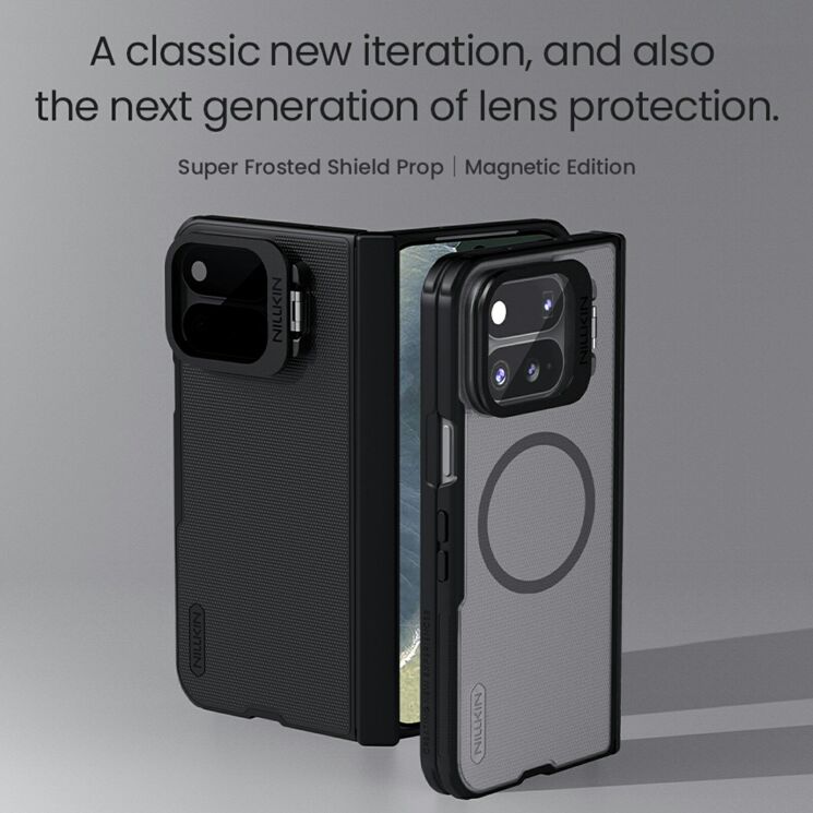 Защитный чехол NILLKIN Super Frosted Shield Prop Magnetic для Google Pixel 11 Pro Fold - Black: фото 6 из 14