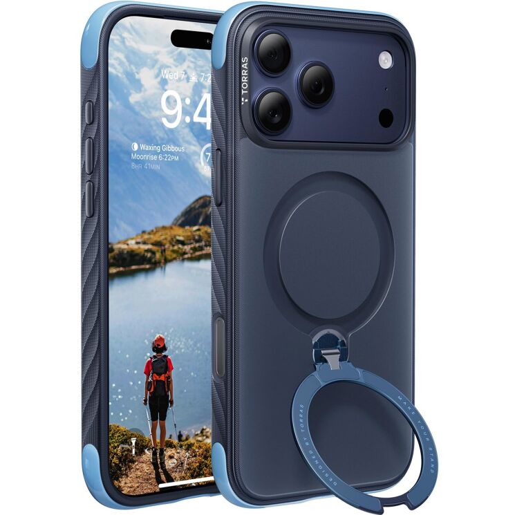 Захисний чохол Ostand Q3 Rugg для iPhone 17 Pro Max - Ocean Blue: фото 1 з 9