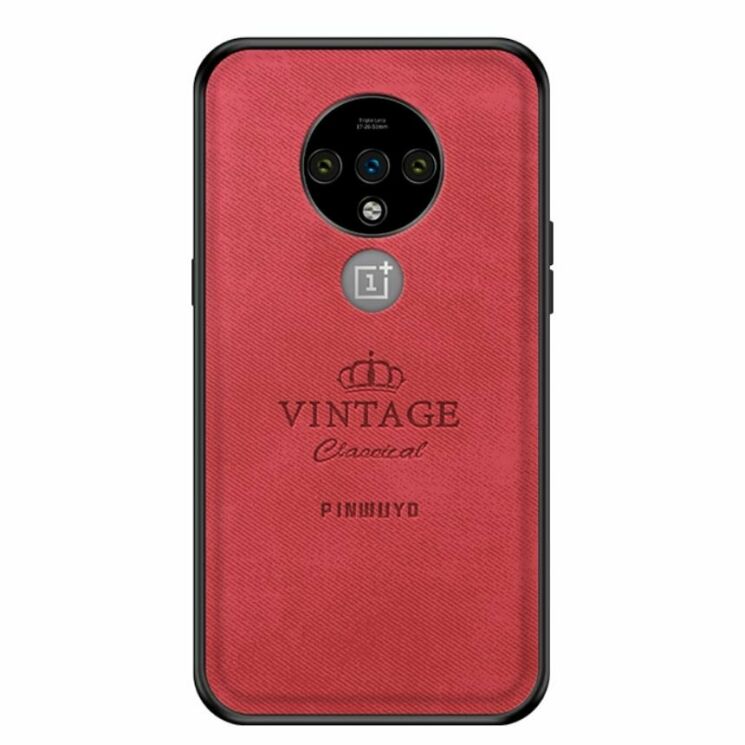 Защитный чехол PINWUYO Vintage Series для OnePlus 7T - Red: фото 1 из 15