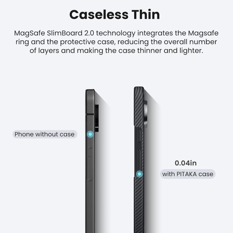 Захисний чохол Pitaka Ultra-Slim Case для Google Pixel 9 Pro XL (GPPB2402) - 600D Black / Grey: фото 6 з 9